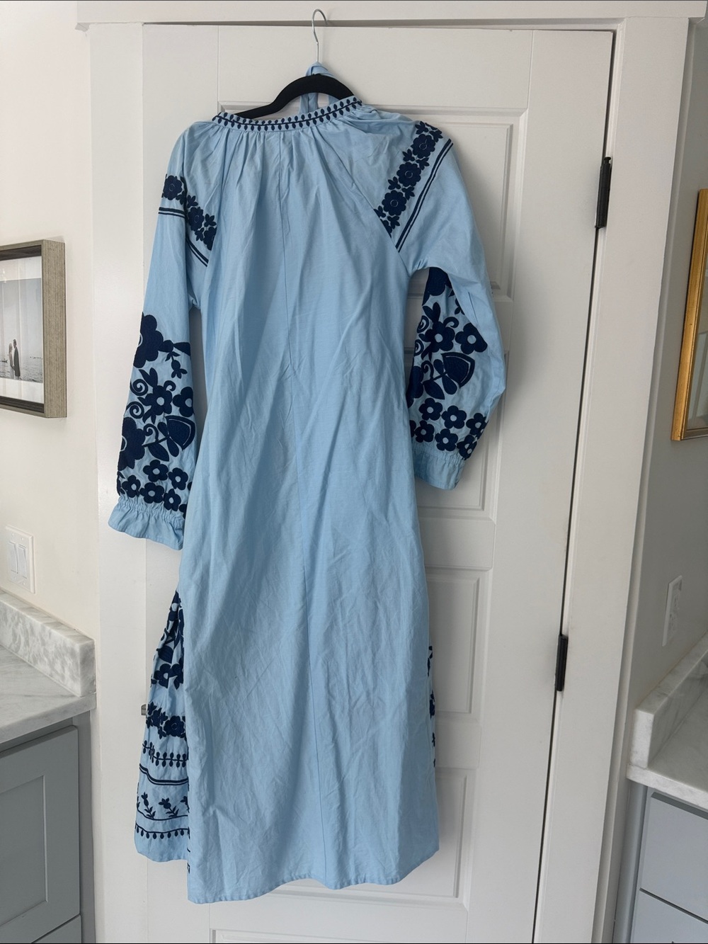 Julia Amory Light Blue Embroidered Dress XS - Picture 2 of 2